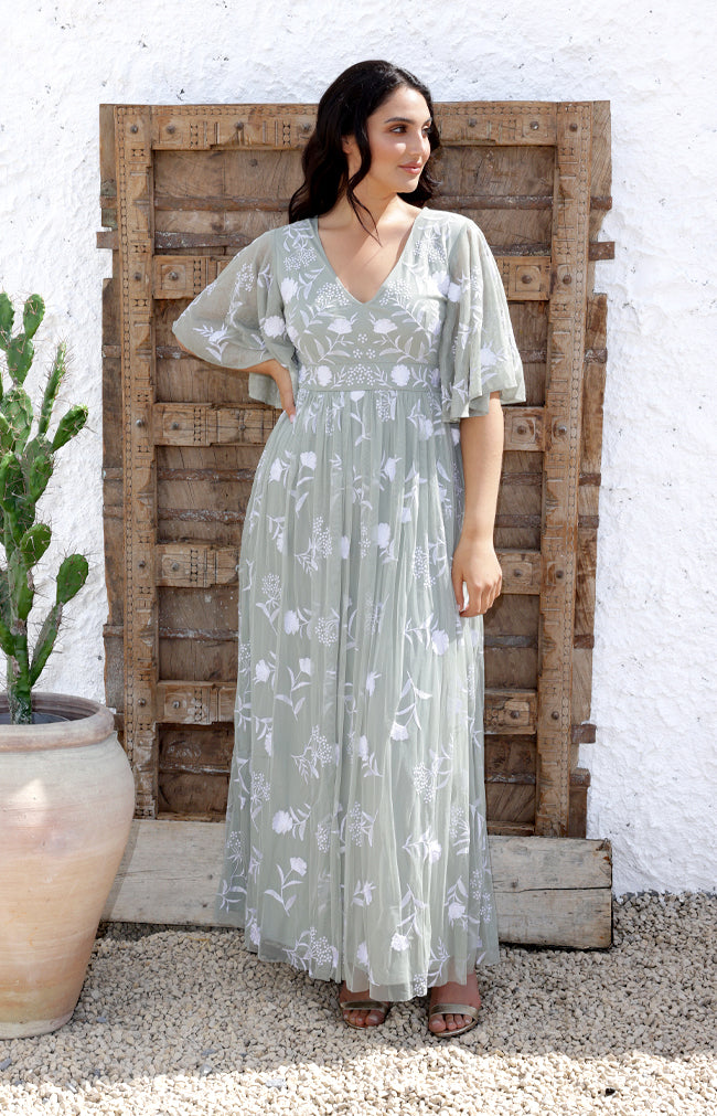 Boho Maxi Dress - Sage