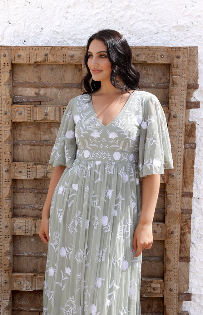 Boho Maxi Dress - Sage