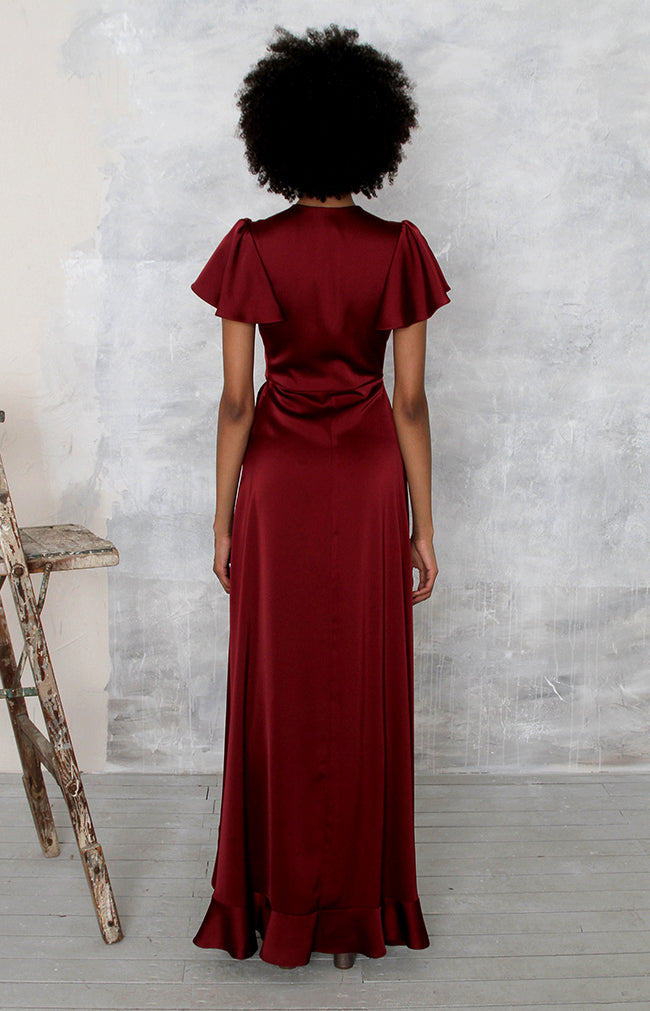 Rowe High/Low Gown - Burgundy