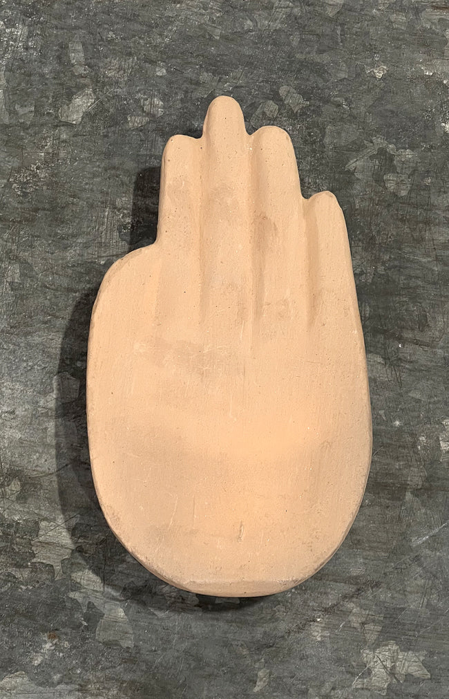 Terracotta hamsa tray