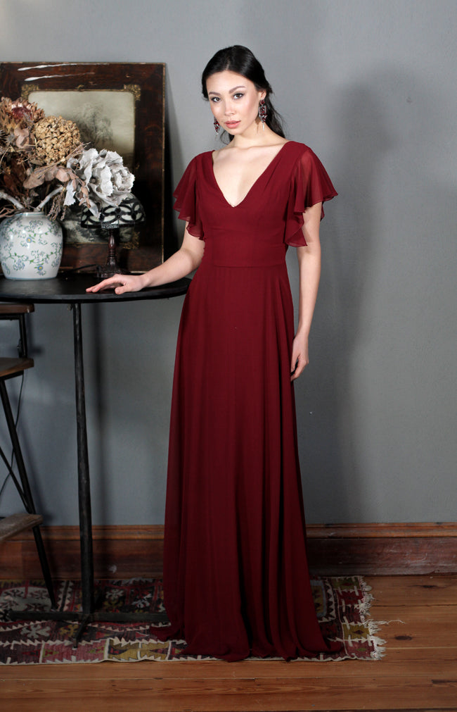 Maye Gown - Burgundy