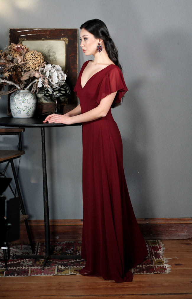 Maye Gown - Burgundy