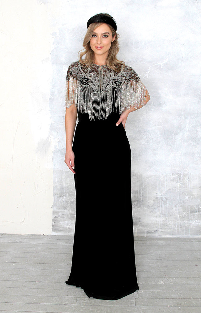 Rian Velvet Gown - Black