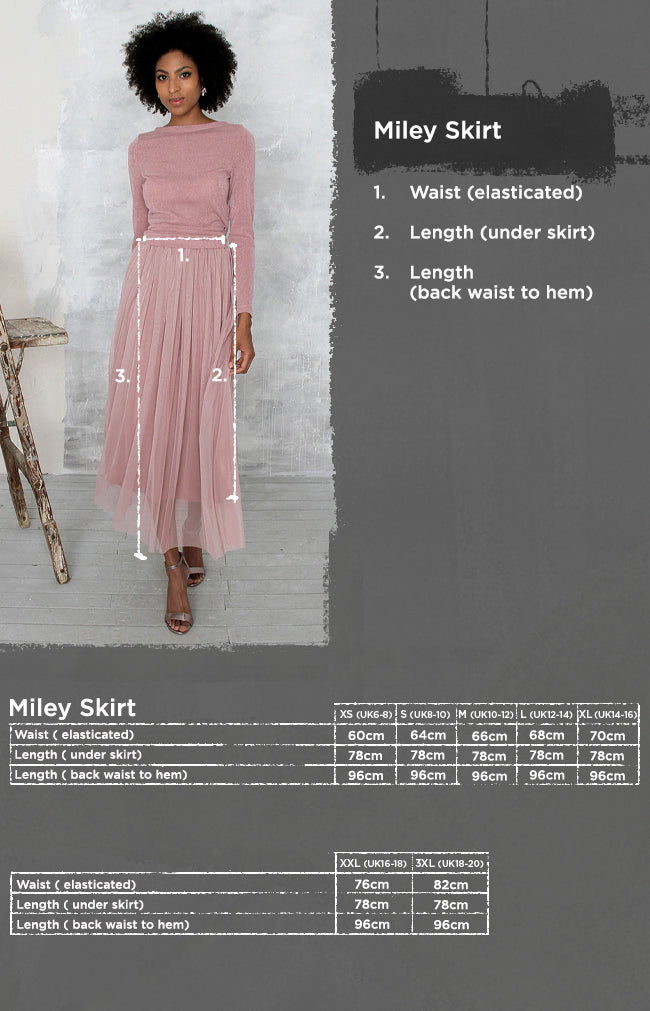 Miley Tulle Midi Skirt - Sage