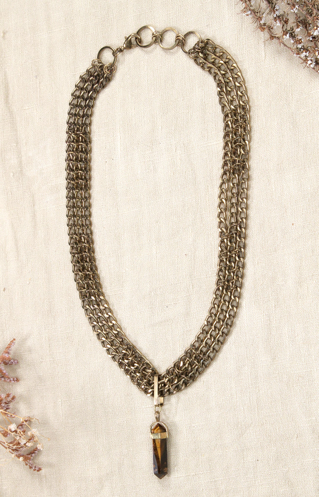 Naisha Necklace - Antique Gold Tone