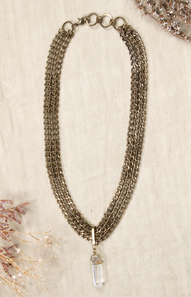 Naisha Necklace - Antique Gold Tone