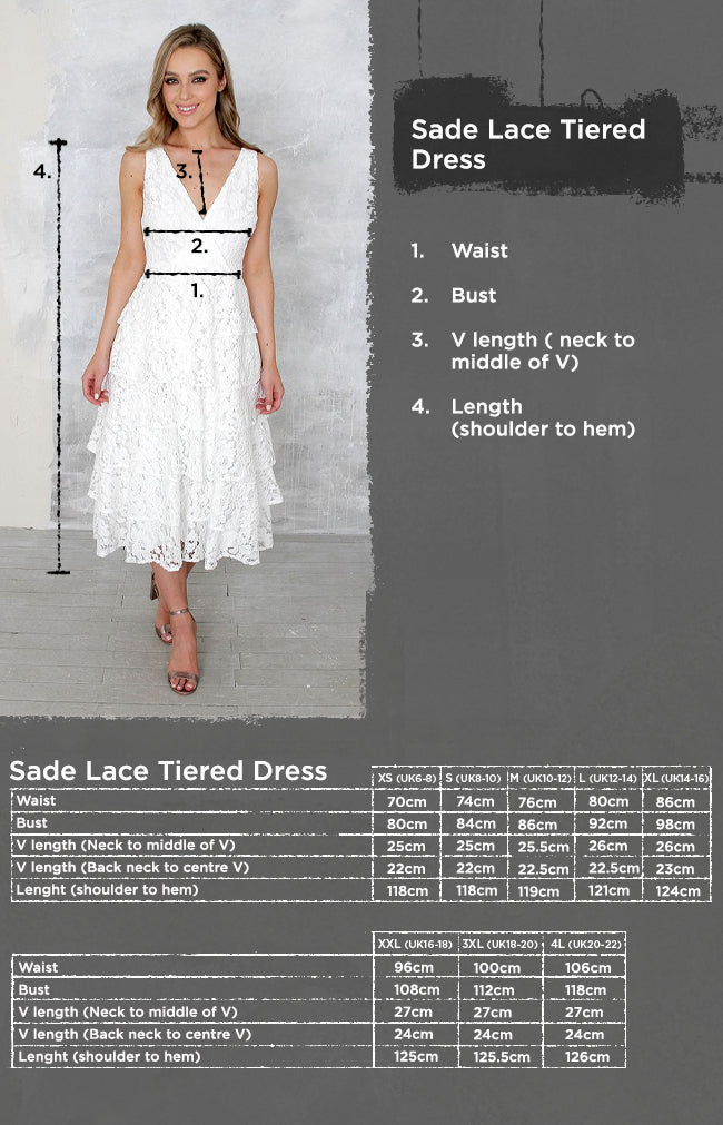 Sade Tiered Lace Midi Dress - Ivory