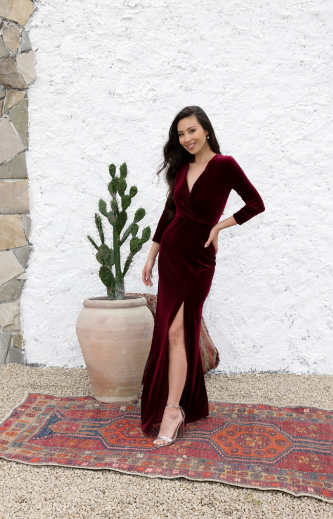 Loni Gown - Burgundy