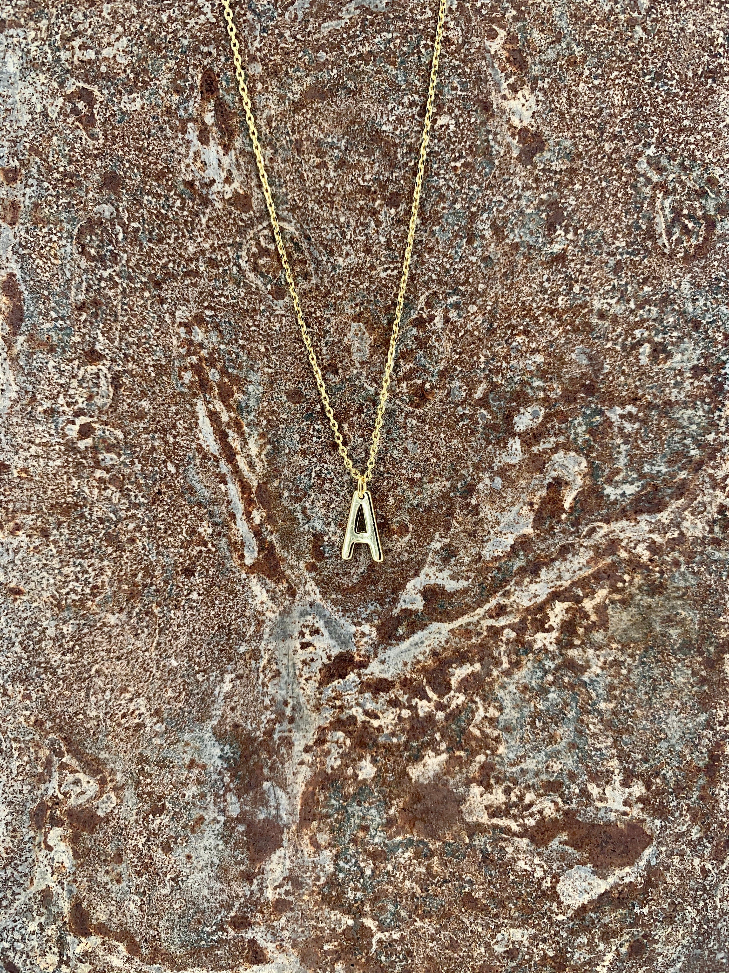 Alphabet Necklace - Gold Plated