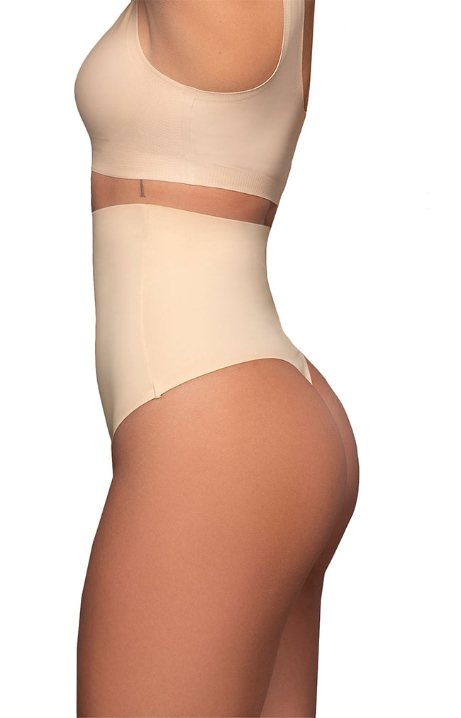 Invisible High Waist Thong - Cream