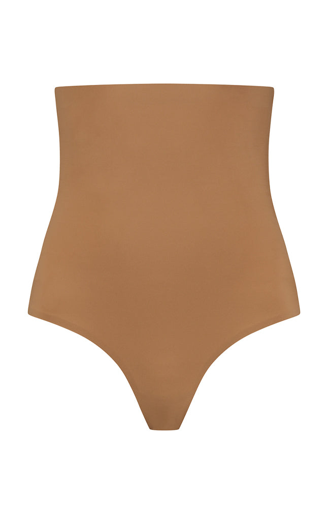 Invisible High Waist Thong - Taupe