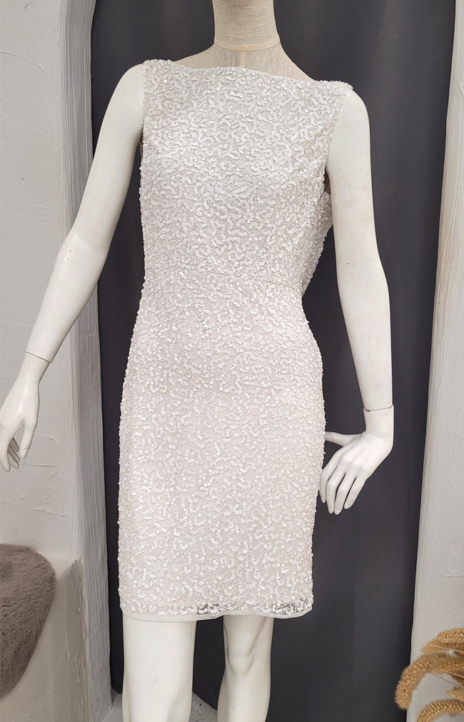 Bailey Hand Beaded Mini Dress - Ivory