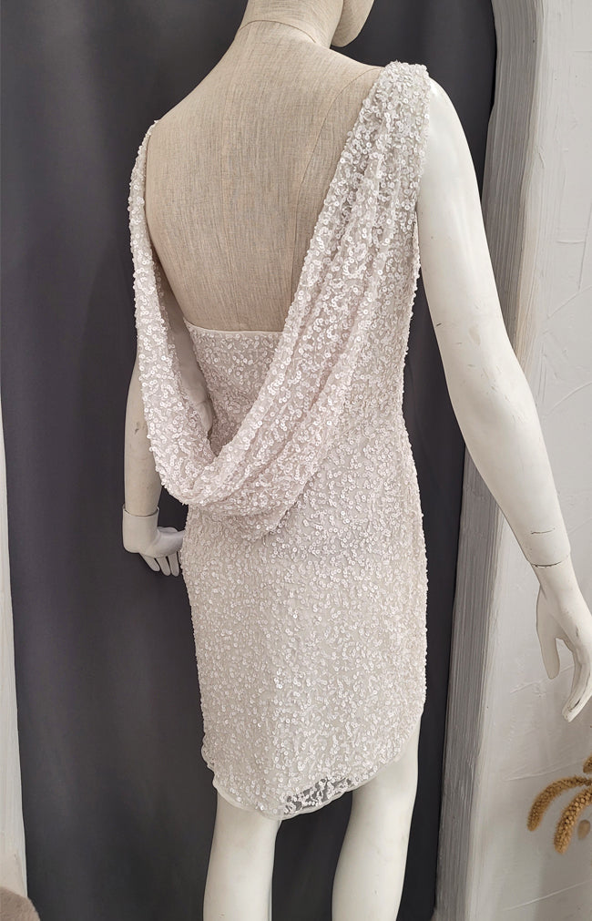 Bailey Hand Beaded Mini Dress - Ivory