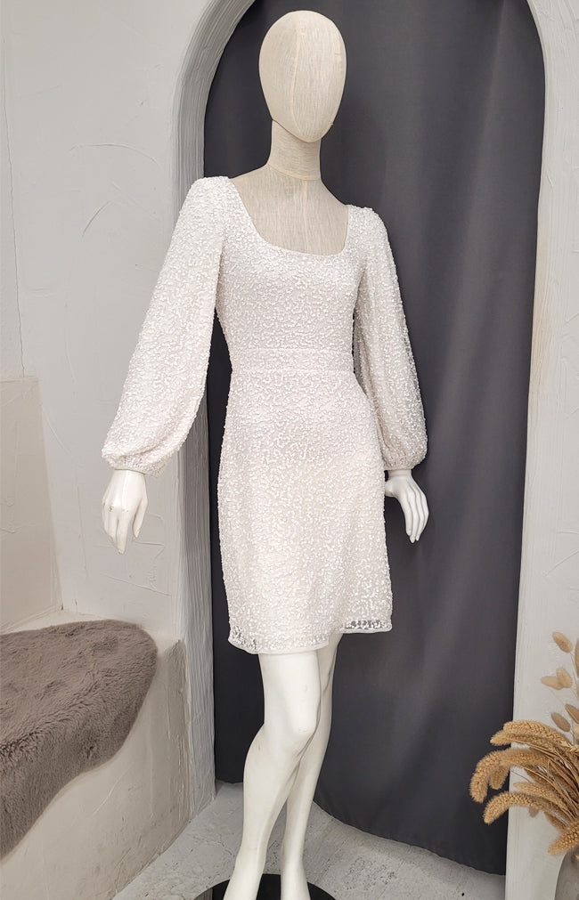 Astor Hand Beaded Dress - Ivory
