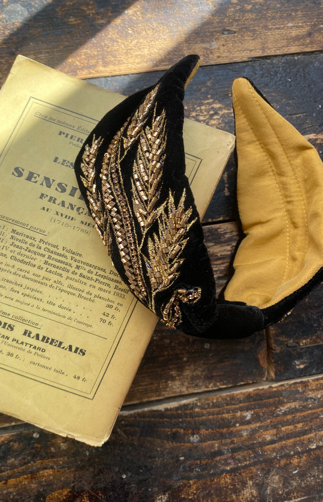 Meryl Headband  - Black/Gold
