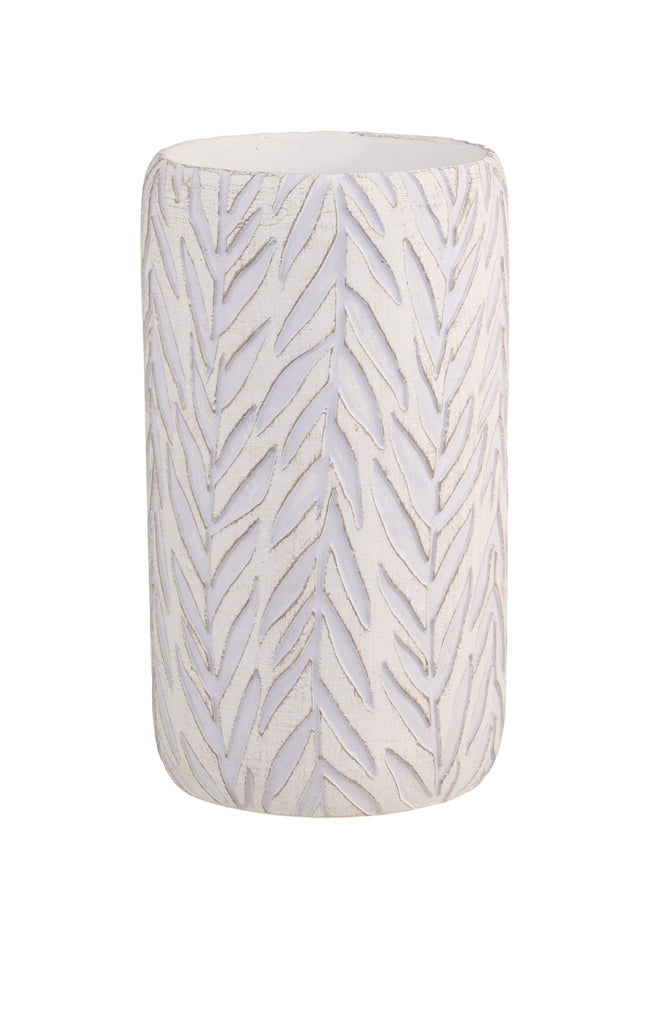 Vase w. Leaf Pattern - medium