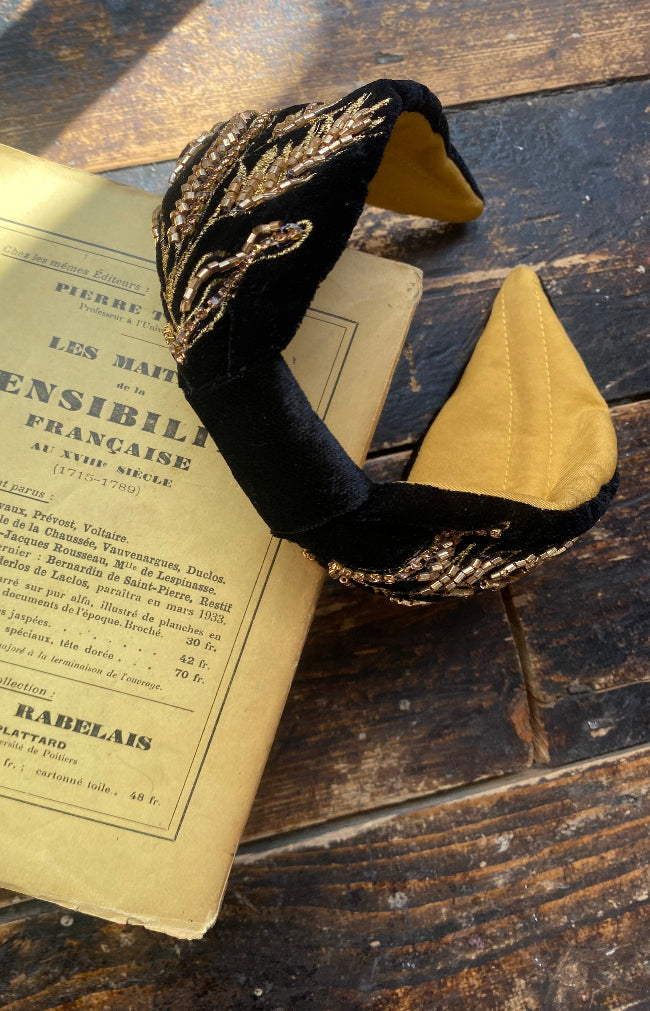 Meryl Headband  - Black/Gold