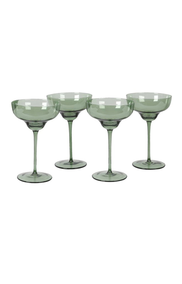 Green martini glass - Set of 4