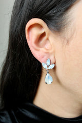 Bita Earrings - Sage Iridescent Crystal