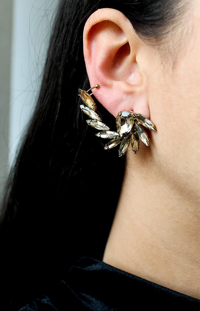 Bonnie Cuff Earrings - Antique Gold