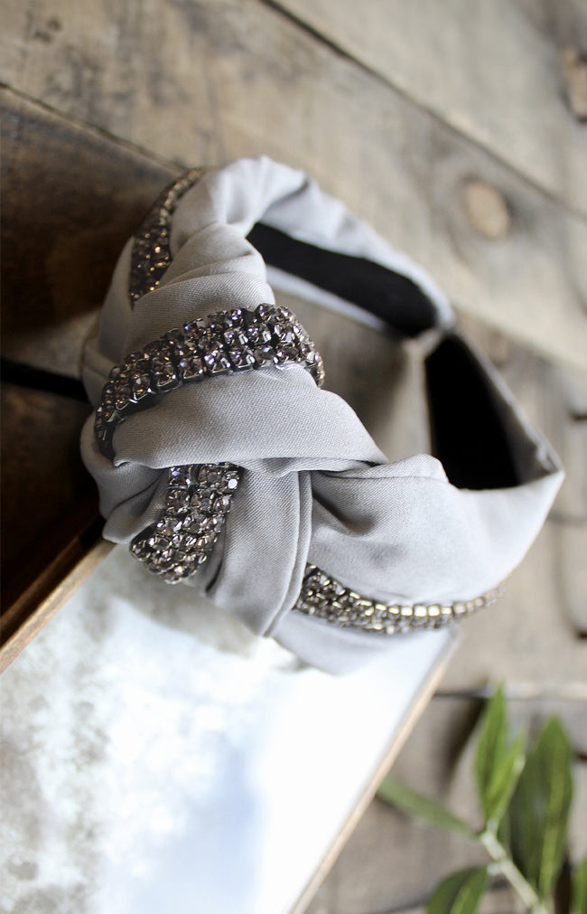 Cerys Headband - Grey/Blue