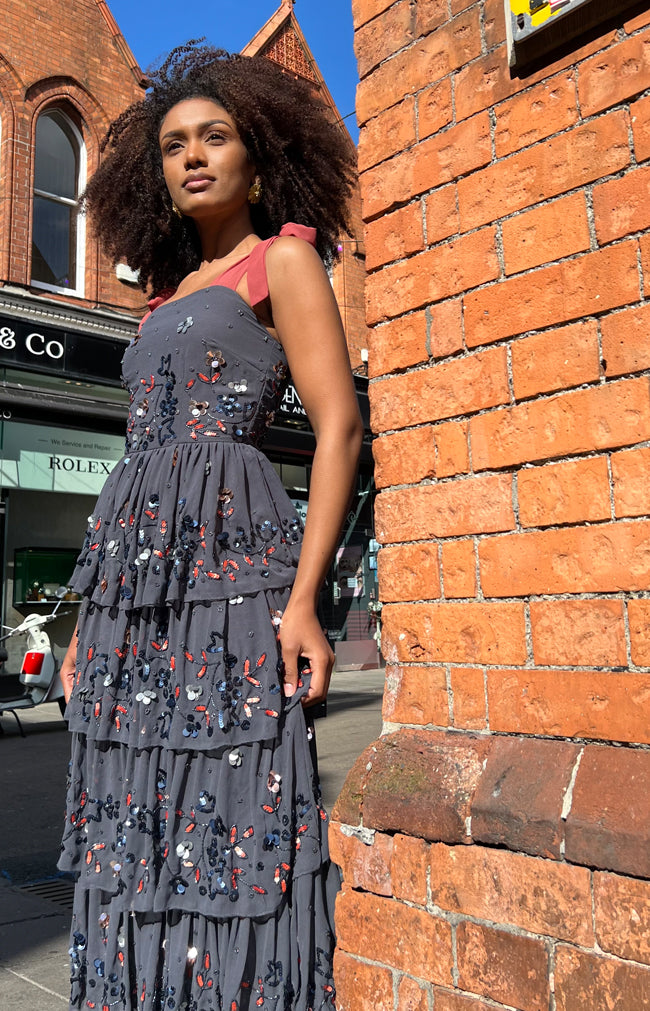 Thea Dress - Charcoal