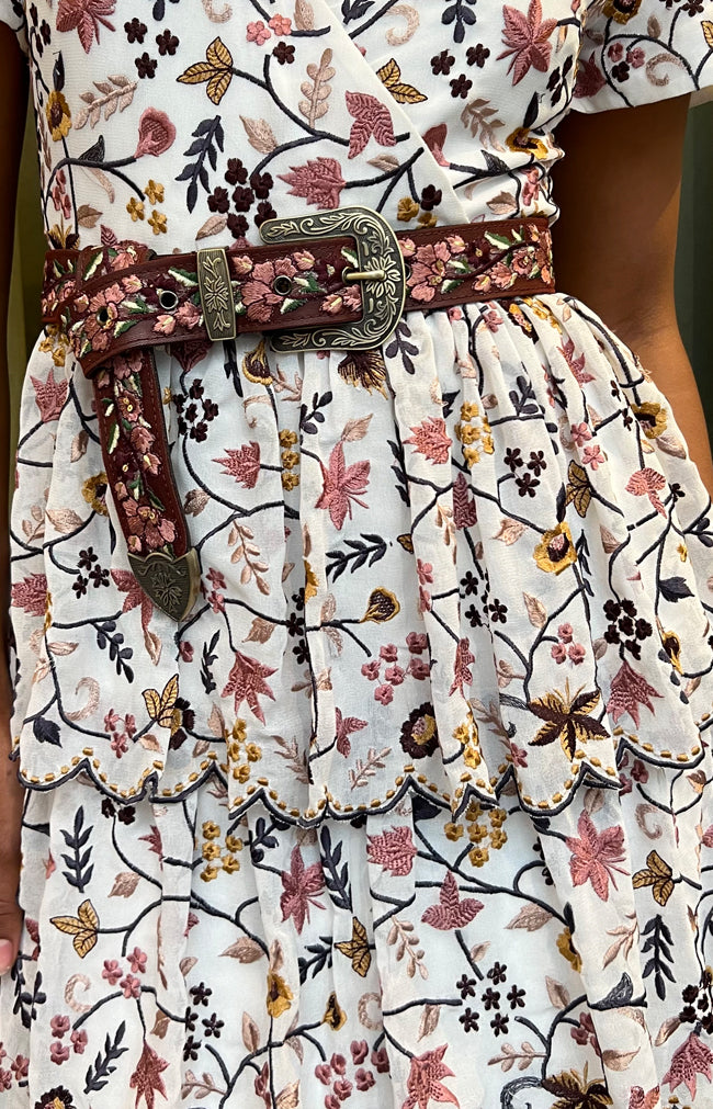 Embroidery Limited Edition Folkster Belt - Marsala