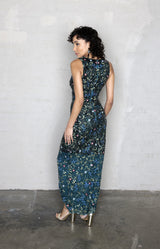 Rosie Gown (hand beaded) - Forest Green