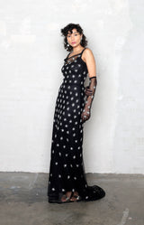 Paige Hand Embellished Gown - Black