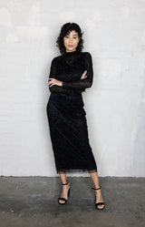 Chelsea Hand Beaded Skirt - Black