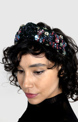 Flower Headband - Teal Multi