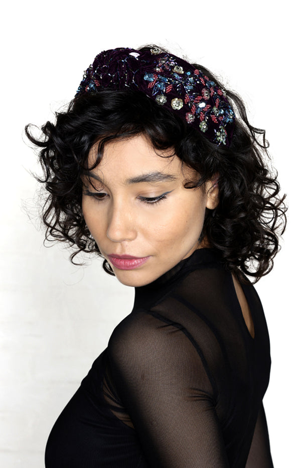 Flower Headband - Purple Multi