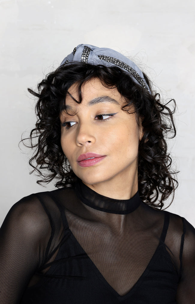 Cerys Headband - Grey/Blue