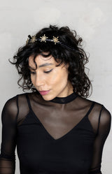 Galaxy Headband - Black/Antique Gold