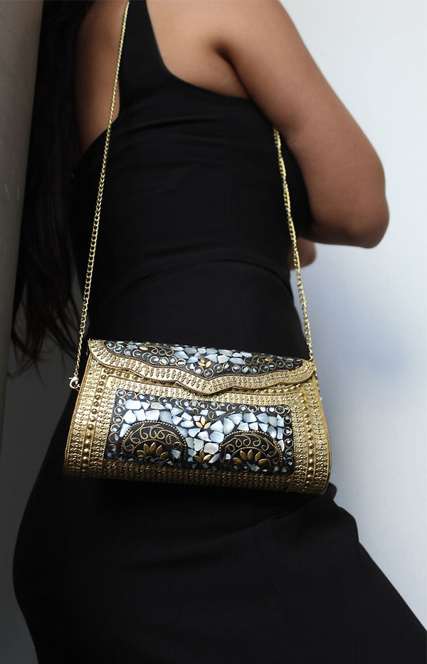 Farah Handbag - Gold Multi