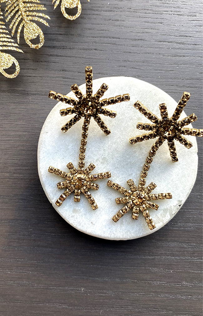 Galaxy Earrings - Antique Gold