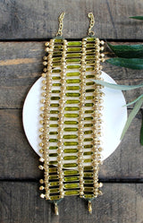 Ria Bracelet - Gold/Olive