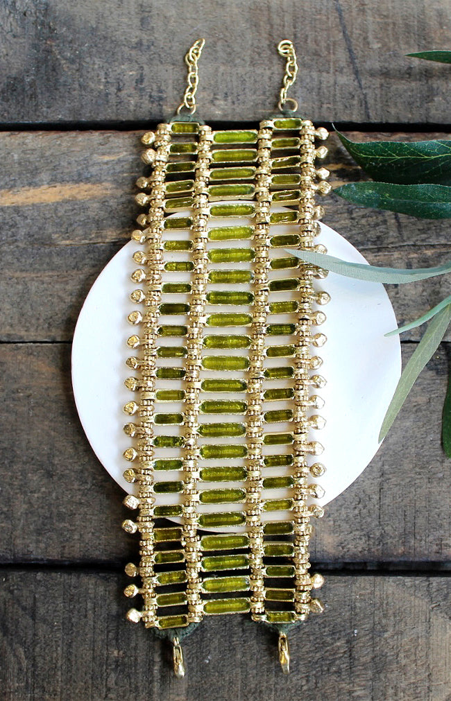 Ria Bracelet - Gold/Olive