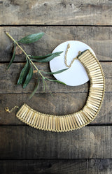Esther Necklace - Gold/Olive