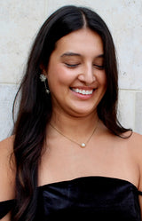 Heidi Earrings - Silver/Pearl