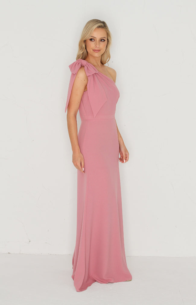 Fleur Crepe Gown - Dusty Rose