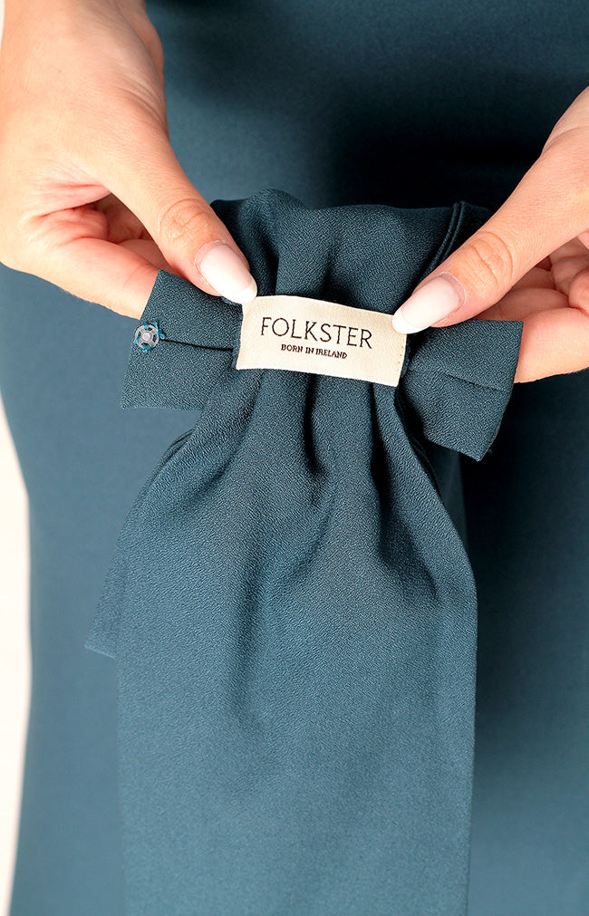 Edwina Crepe Gown - Teal