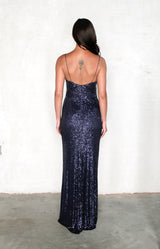 Rian Sequin Gown - Midnight