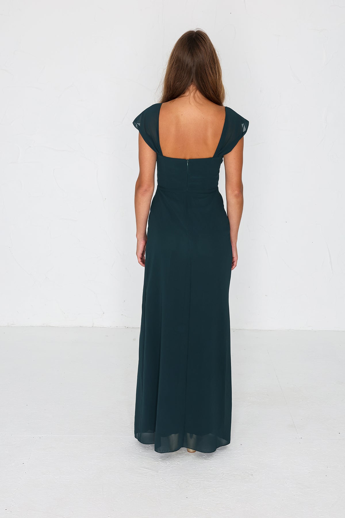 Austen Chiffon Gown - Forest Green AS