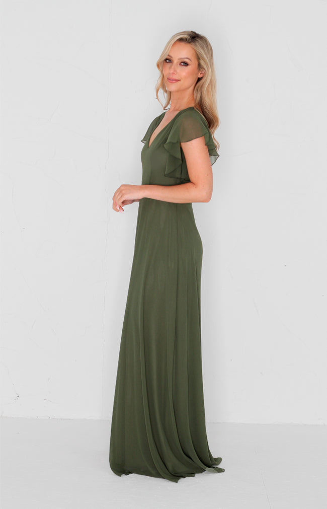 Maye Gown - Olive Green