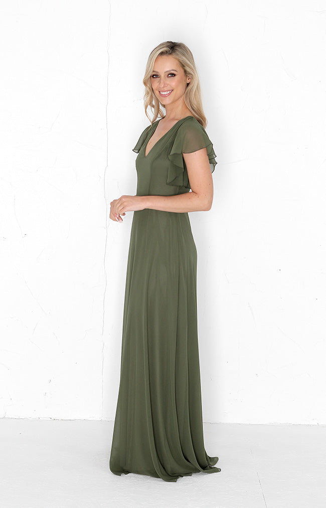 Maye Gown - Olive Green