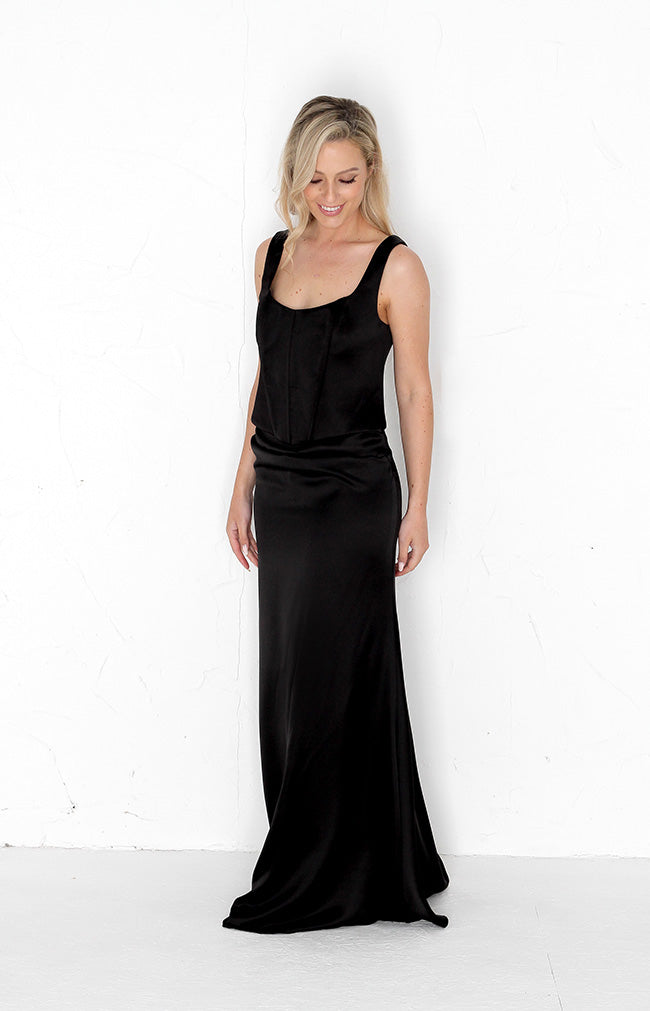 Harlow Corset Top  - Black