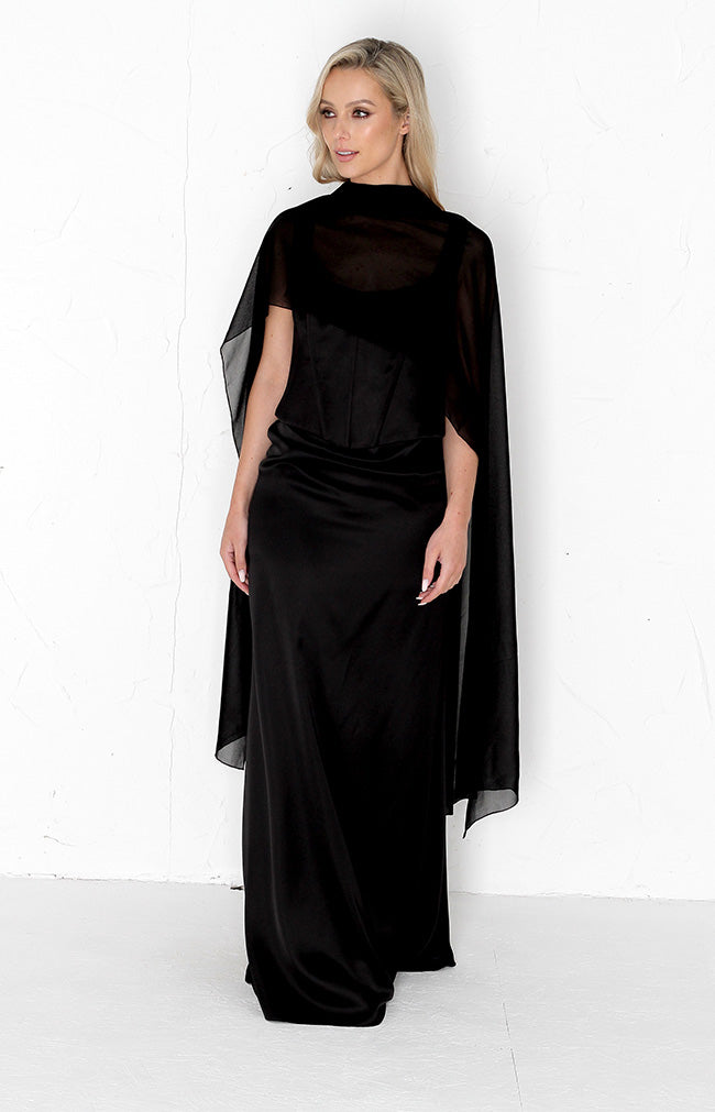 Chiffon Shawl - Black