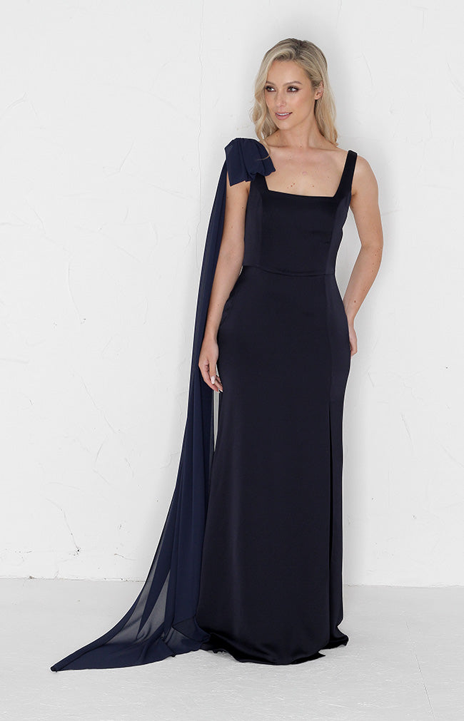 Detachable Chiffon Bow  - Midnight