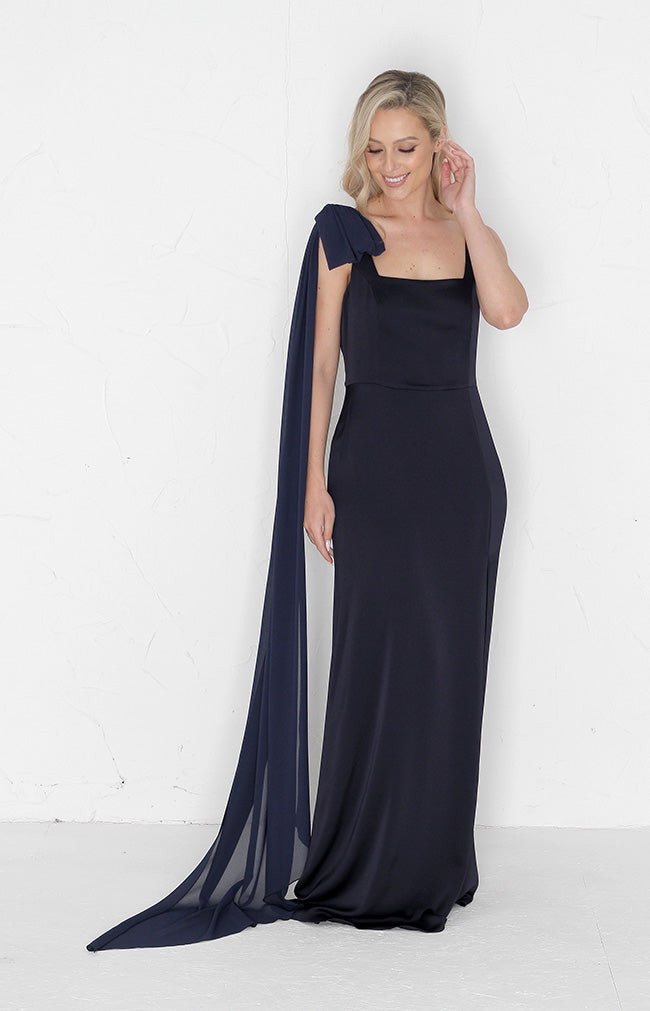 Detachable Chiffon Bow  - Midnight